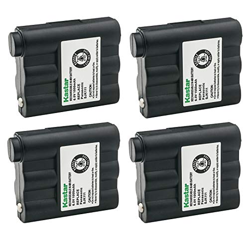 Kastar 4-Pack Two-Way Radio Battery Ni-MH 6V 1000mAh Replacement for Midland BATT5R, BATT-5R BATT5RX, BATT-5RX AVP-7, AVP7 AVP-17, AVP17 HH54, HH54VP, HH54VP2 XT511, XF511 PBATL/G7 GXT-300, GXT-310