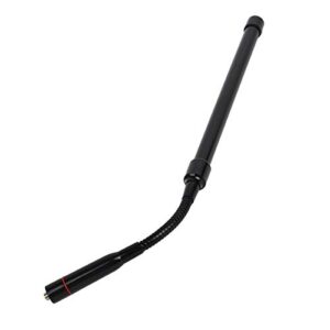 HYS Adjustable Gooseneck CS Tactical Antenna SMA-Female VHF UHF 144/430Mhz Antenna with Black Fiberglass for Kenwood Baofeng UV-5R/82 Two Way Radio