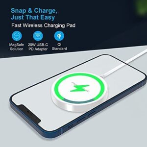 Magnetic Wireless Charger,15W Max Wireless Charging Pad,Compatible with MagSafe Charger for iPhonee 13/13 Mini/13 Pro/13 Pro max/iPhonee 12/12 Mini/12 Pro/12 Pro max/AirrPods pro (No Adapter)