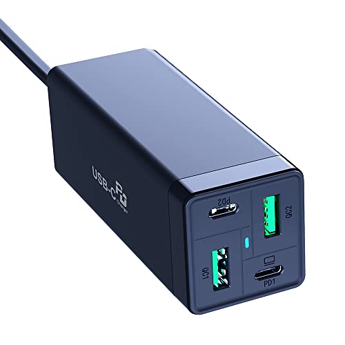 85W USB C Charger, URVNS GaN Tech PD 65W PPS 33W QC 18W Fast Charger Desktop USB-C Charging Station for iPhone 14 Plus 13 12 Pro Max, Samsung, MacBook, iPad and More