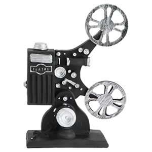 vosarea movie film projector model vintage style resin projector model desktop crafts home decoration(black)