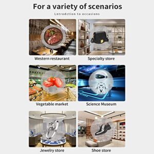 3D Hologram Projector, 20.47in 3D Hologram Advertising Display Fan WiFi Real Time Live Stream, Naked Eye Holographic Video Advertising Projector with 624LED Light for Business Store Shop Bar(US)