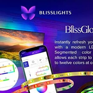 BlissLights Sky Lite 2.0 Star Projector and BlissGlow Strip Light Bundle (16.4ft) - Smart App Control