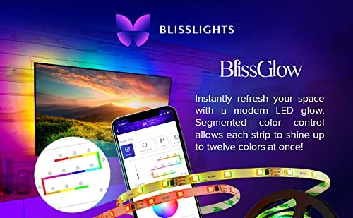 BlissLights Sky Lite 2.0 Star Projector and BlissGlow Strip Light Bundle (16.4ft) - Smart App Control