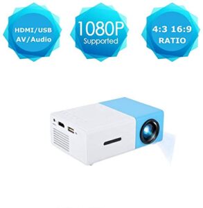 mini led hd projector, fosa portable home 1080p video projector home cinema projector for living room/bedroom/study room/travel/party, support read u disk/mobile hdd/sd card/av/keystone correction