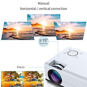 DREAMOSA Projector with IPTV Apps Preinstalled, 10000+ Global Live Videos, 5500 Lumens 1080P HD Protable Home Theater Support 150’’ Screen, Android 9.0 OS Builtin 2.4G/5G Dual WiFi and Bluetooth 4.1