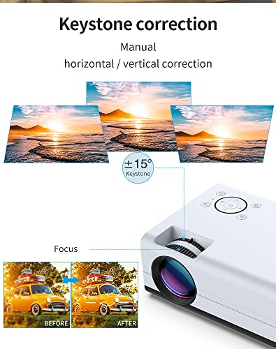 DREAMOSA Projector with IPTV Apps Preinstalled, 10000+ Global Live Videos, 5500 Lumens 1080P HD Protable Home Theater Support 150’’ Screen, Android 9.0 OS Builtin 2.4G/5G Dual WiFi and Bluetooth 4.1