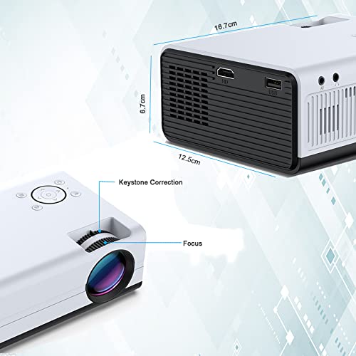 DREAMOSA Projector with IPTV Apps Preinstalled, 10000+ Global Live Videos, 5500 Lumens 1080P HD Protable Home Theater Support 150’’ Screen, Android 9.0 OS Builtin 2.4G/5G Dual WiFi and Bluetooth 4.1