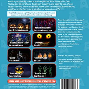 AtmosFX® Halloween Digital Decoration on USB Includes 8 Atmosfx Video Effects for Hallloween