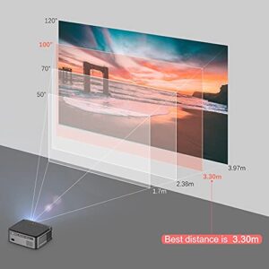 CXDTBH Full Projector Native 1920x1080P Projetor Smart Phone Beamer LED 3D Home Theater Video ( Size : Android Version )
