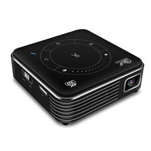 cxdtbh mini projector 4k dlp android 9.0 support mini video beamer mobile phone with battery ( color : e )