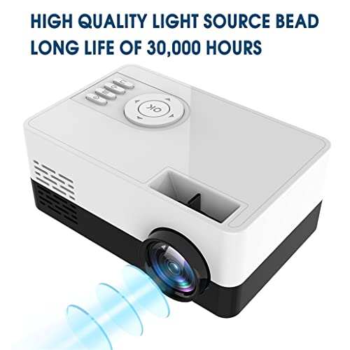 CXDTBH Mini Home Projector Support 1080P AV USB SD Card USB Portable Projector