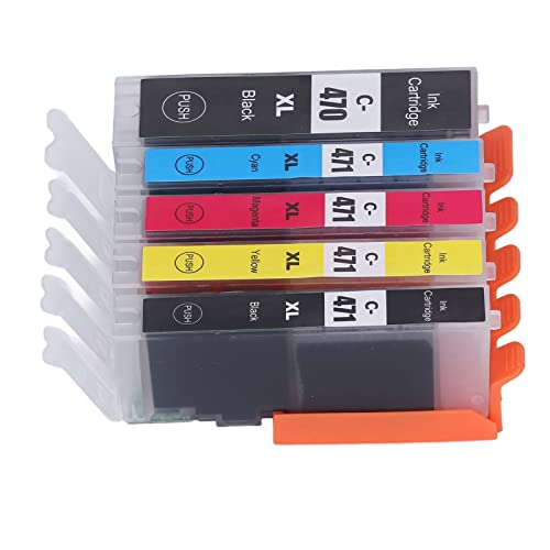 FTVOGUE Ink Cartridge Replacement Printer Ink Cartridge Accessory for PIXMA MG5740 MG6840 MG7740 TS5040 TS6040 TS8040 (BK BK C M Y 5 Colors)