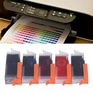 FTVOGUE Ink Cartridge Replacement Printer Ink Cartridge Accessory for PIXMA MG5740 MG6840 MG7740 TS5040 TS6040 TS8040 (BK BK C M Y 5 Colors)