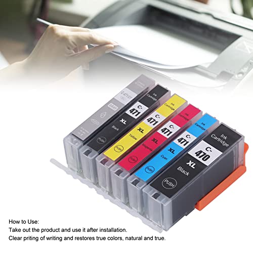 FTVOGUE Ink Cartridge Replacement Printer Ink Cartridge Accessory for PIXMA MG5740 MG6840 MG7740 TS5040 TS6040 TS8040 (BK BK C M Y GY 6 Colors)