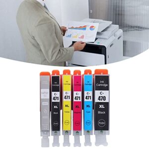 FTVOGUE Ink Cartridge Replacement Printer Ink Cartridge Accessory for PIXMA MG5740 MG6840 MG7740 TS5040 TS6040 TS8040 (BK BK C M Y GY 6 Colors)