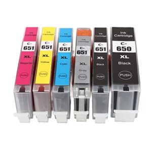 ink cartridge printing accessory part large capacity standard design for pixma mg5460 mg5560 mg5660 mg6360 mg6460 mg6660 (bk bk c m y gy 6 colors)