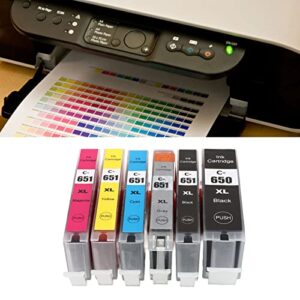 Ink Cartridge Printing Accessory Part Large Capacity Standard Design for PIXMA MG5460 MG5560 MG5660 MG6360 MG6460 MG6660 (BK BK C M Y GY 6 Colors)