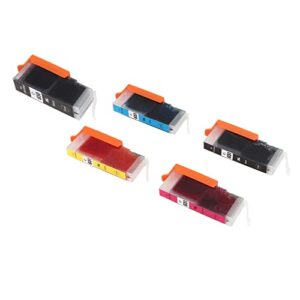 Ink Cartridge Printing Accessory Part Large Capacity Standard Design for PIXMA MG5460 MG5560 MG5660 MG6360 MG6460 MG6660 (BK BK C M Y 5 Colors)