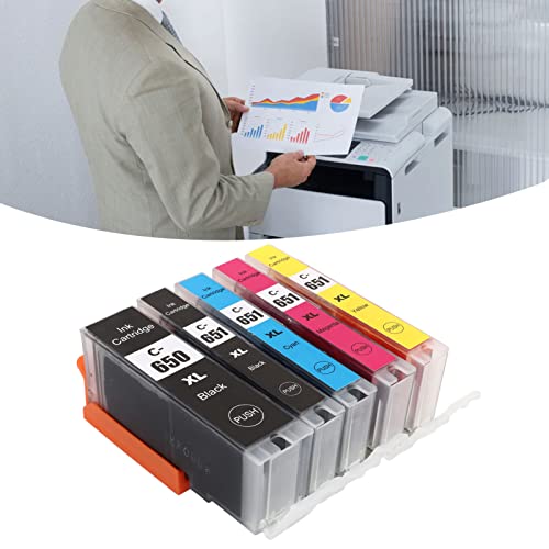 Ink Cartridge Printing Accessory Part Large Capacity Standard Design for PIXMA MG5460 MG5560 MG5660 MG6360 MG6460 MG6660 (BK BK C M Y 5 Colors)