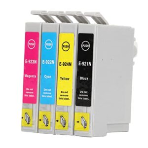 4Pcs Ink Cartridge, BK C M Y Clear Fadeless Printer Cartridge, Print 400 Pages, for Print Photos, Test Papers, Documents