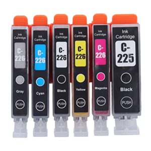 225-226 ink cartridge, output large capacity colorful cartridge combo pack, for pixma ix6520 ip4820 ip4920 (bk bk c m y gy 6 colors)