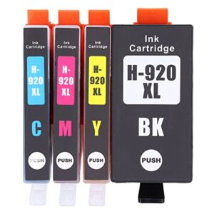 4Pcs Ink Cartridge for HP Ink Cartridge Replacement Printer Ink Cartridge Officejet 6000 6500 6500 Wireless 6500A 7000 7500 7500A Printers