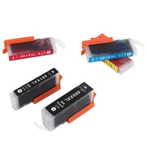 ftvogue multi color ink cartridge printer cartridge replacement for pixma ts706 tr7560 tr8560 ts6160 ts6260 (bk bk c m y 5 colors)