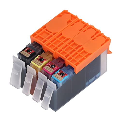 Ink Cartridge, High Page Capacity Fadeless Clear Print Printer Cartridge, for Photosmart B8550 B8553 B8558 C6380 C6383 (BK C M Y 4 Colors)