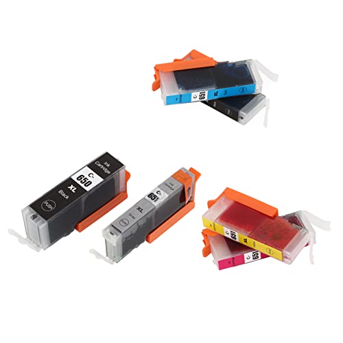 Fafeicy 6pcs Printing Cartridges, Ink Cartridges Replacement Accessory Part for PIXMA MG5460 MG5560 MG5660 MG6360 MG6460 MG6660 (BK BK C M Y 5 Colors)