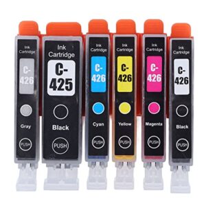 425-426 ink cartridge with 5% coverage, clear printing multi colors inkjet cartridge, for home, office, school (bk bk c m y gy 6 colors)