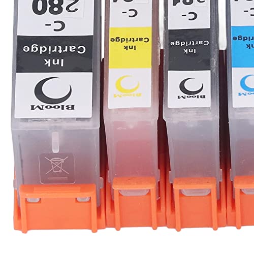 280-281 Ink Cartridge, Output Colorfast Printing Large Capacity Cartridge Combo Pack, Replacement for PIXMA TS702 TR7520 (BK BK C M Y 5 Colors)