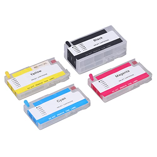 Walfront 4Pcs Ink Cartridge Printer Ink Cartridge for Officejet Pro 251dw 276dw 8100 8600 8610 8620 8630 8640 8650 Printers