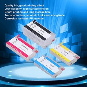 Walfront 4Pcs Ink Cartridge Printer Ink Cartridge for Officejet Pro 251dw 276dw 8100 8600 8610 8620 8630 8640 8650 Printers