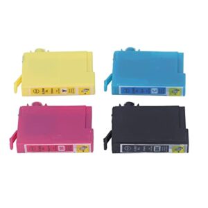 4Pcs Ink Cartridges, Inkjet Cartridge Printer Accessories, with 4 Color of Black Cyan Magenta Yellow, for XP 235 XP 245