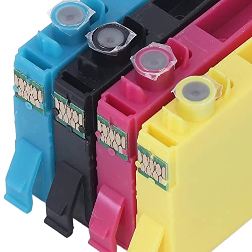 4Pcs Ink Cartridges, Inkjet Cartridge Printer Accessories, with 4 Color of Black Cyan Magenta Yellow, for XP 235 XP 245