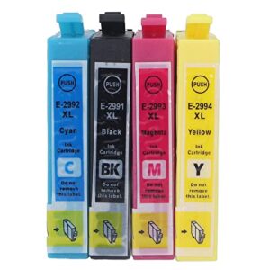 4Pcs Ink Cartridges, Inkjet Cartridge Printer Accessories, with 4 Color of Black Cyan Magenta Yellow, for XP 235 XP 245