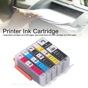 Hilitand Ink Cartridge Smoothly Ink Output Cartridge Combo Pack Cartridge for Office, Schools, Trade Building Printing Photos, Test Papers, Documents (BK BK C M Y 5 Colors)