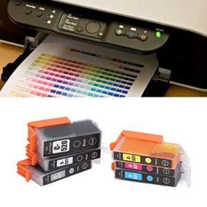 Hilitand Ink Cartridge ABS Printer Cartridge with Ink for Office, Schools, Trade Building Printing Photos, Test Papers, Documents (BK BK C M Y GY 6 Colors)