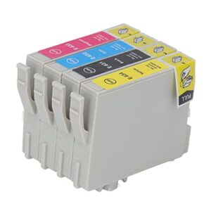 hilitand 4pcs ink cartridge smoothly ink output large capacity 4 colors bk c m y cartridge combo pack for printer accessories (t0631/t0632/t0633/t0634)