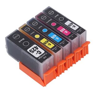 Hilitand Multi Colors Inkjet Cartridge ABS Housing Printer Ink Cartridges Smoothly Ink Output Inkjet Cartridge for Printer Part Replacement (BK BK C M Y 5 Colors)