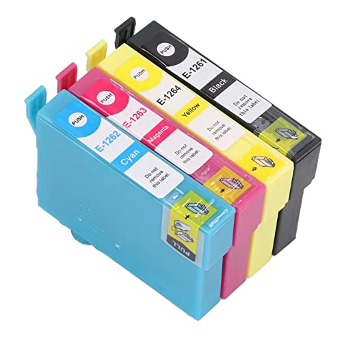 Fafeicy 4Pcs PP Ink Cartridges T1261 T1262 T1263 T1264 Cartridge Combo Pack Replacement for Printer