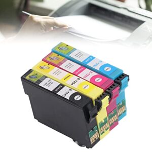 Fafeicy 4 Color PP Printer Ink Cartridges No Leakage Ink Cartridge Replacement T1251 T1252 T1253 T1254