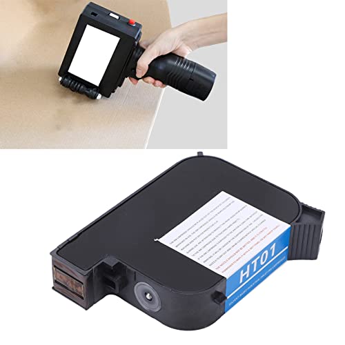 Fafeicy HT01 42ML Handheld Printer Ink Cartridge, Rapid Drying Inkjet Printer Cartridge Replacement 12.7mm (Black)