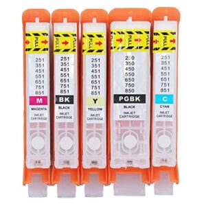 sanpyl 5pcs printer ink cartridge for pixma mg5420 mg5422 mg5520 mg5522 mg5620 bk white mg6320 mg6420 mg6620 bk white orange mg7120 mg7520 bk white orange ip7220 mx722 mx922 ix6820 ip8720