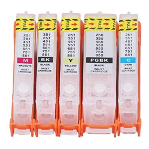 Sanpyl 5Pcs Printer Ink Cartridge for PIXMA MG5420 MG5422 MG5520 MG5522 MG5620 BK White MG6320 MG6420 MG6620 BK White Orange MG7120 MG7520 BK White Orange IP7220 MX722 MX922 IX6820 IP8720