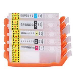 Sanpyl 5Pcs Printer Ink Cartridge for PIXMA MG5420 MG5422 MG5520 MG5522 MG5620 BK White MG6320 MG6420 MG6620 BK White Orange MG7120 MG7520 BK White Orange IP7220 MX722 MX922 IX6820 IP8720