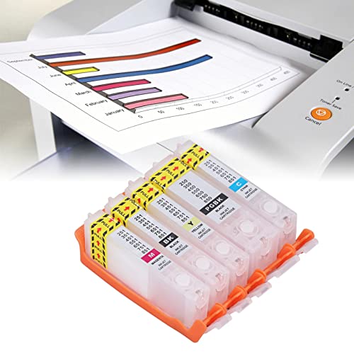 Sanpyl 5Pcs Printer Ink Cartridge for PIXMA MG5420 MG5422 MG5520 MG5522 MG5620 BK White MG6320 MG6420 MG6620 BK White Orange MG7120 MG7520 BK White Orange IP7220 MX722 MX922 IX6820 IP8720