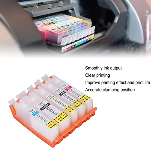 Sanpyl 5Pcs Printer Ink Cartridge for PIXMA MG5420 MG5422 MG5520 MG5522 MG5620 BK White MG6320 MG6420 MG6620 BK White Orange MG7120 MG7520 BK White Orange IP7220 MX722 MX922 IX6820 IP8720