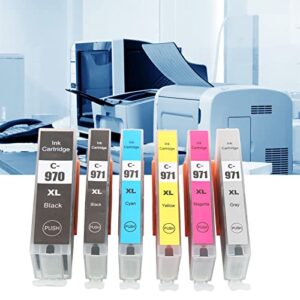 Hilitand Multi Colors Ink Cartridge Printing Photos, Test Papers and Documents Inkjet Printer Cartridges for Ink Cartridge Replacement (BK BK C M Y GY 6 Colors)